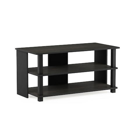 Furinno 17076EX-BK Sully 3-Tier TV Stand for TV up to 40 Espresso & Black 17076EX/BK